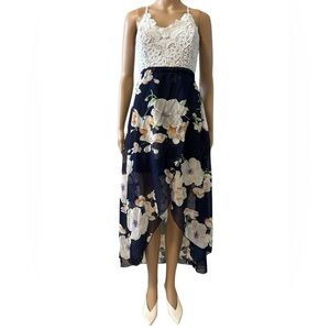 Floral Summer Navy Dress